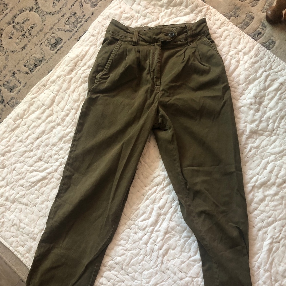 Vintage olive high waisted pants